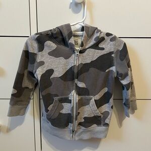 Toddler boy fleece zip-up hooded jacket — 18 months